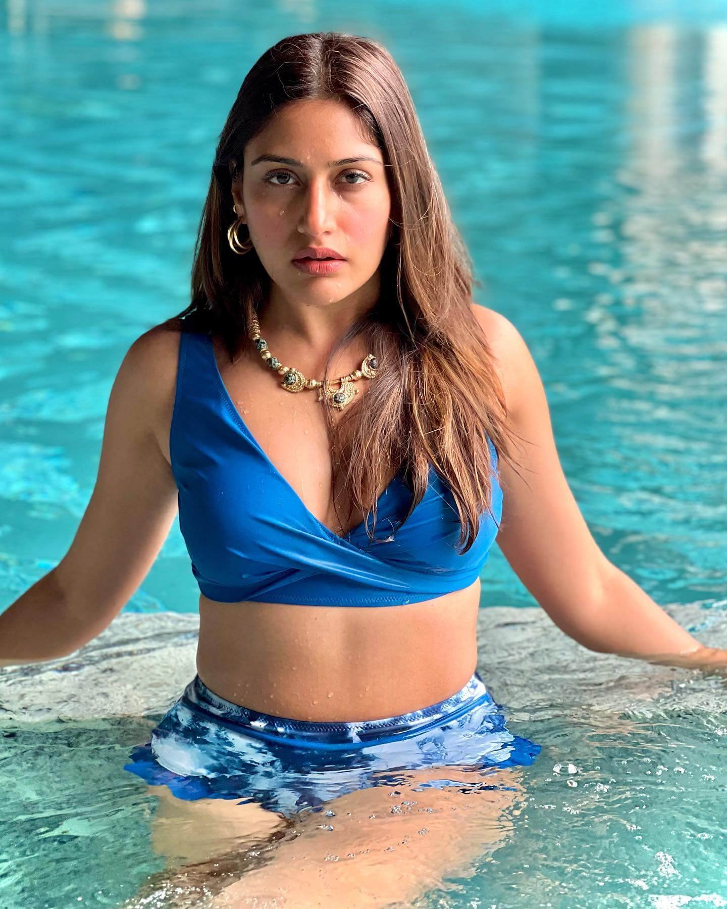 Surbhi Chandna Bikini in Blue color