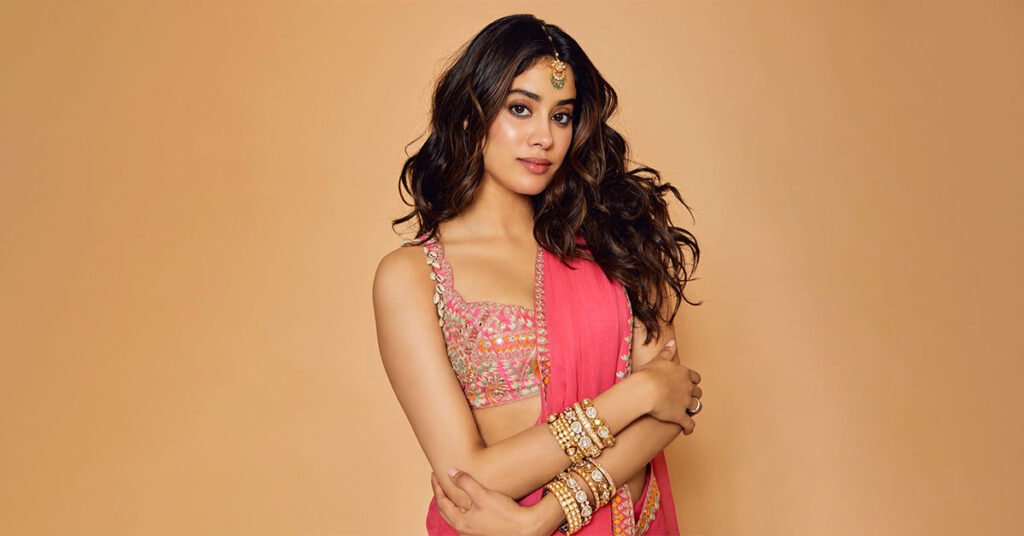 Janhvi Kapoor Pink Saree Pic