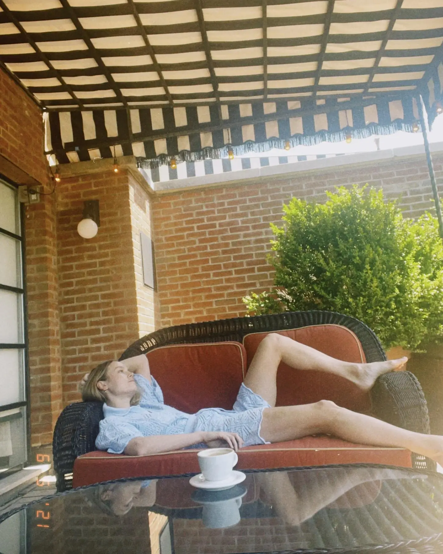 Brie Larson Feet Photo On The Porch Couch