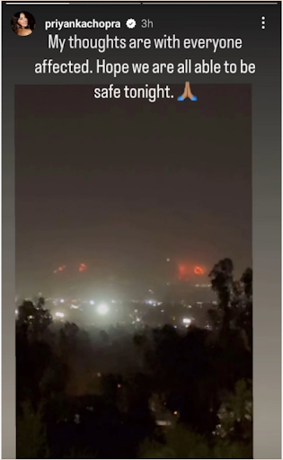 Priyanka Chopra Reacts To LA Wildfire Chaos